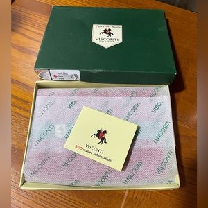 Visconti Red blocking passport wallet leather NEW